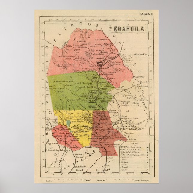Coahuila, Mexico Poster (Front)