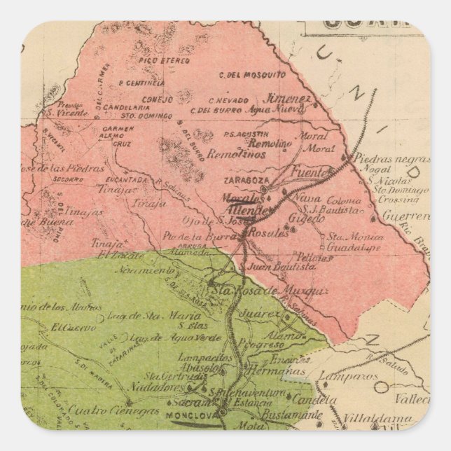 Coahuila, Mexico Square Sticker (Front)