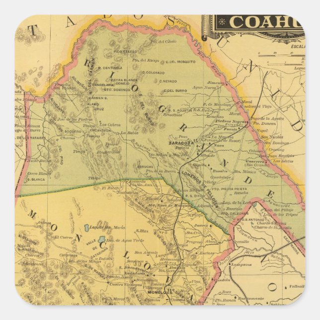 Coahuila Square Sticker (Front)