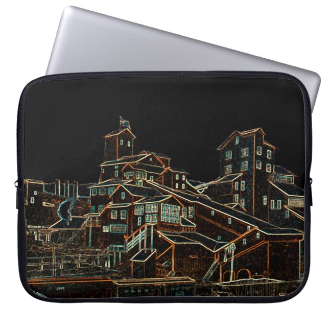 Coal Anthracite Coal Mining Coal Miner Mine neon Laptop Sleeve (Front)