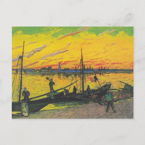 Coal Barges by Vincent Van Gogh Postcard