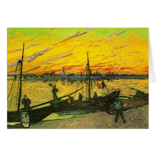 Coal Barges Van Gogh Fine Art Cards (Front Horizontal)