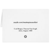 Coal Barges Van Gogh Fine Art Cards (Back Horizontal)
