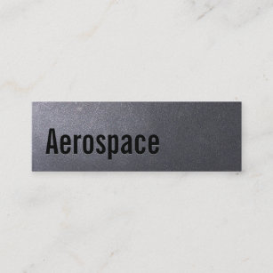 Coal Black Aerospace Engineer Mini Business Card