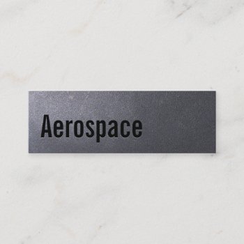 Coal Black Aerospace Engineer Mini Business Card by cardfactory at Zazzle