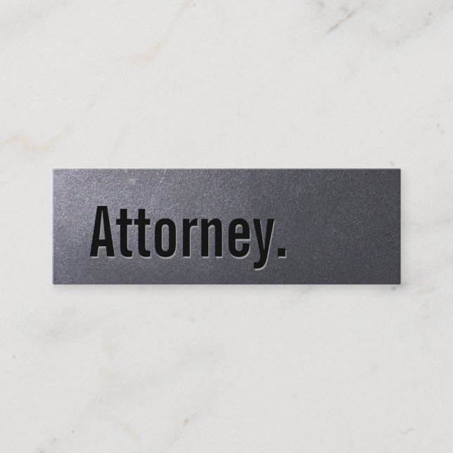 Coal Black Attorney Mini Business Card (Front)