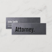 Coal Black Attorney Mini Business Card (Front/Back)