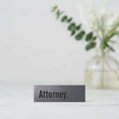 Coal Black Attorney Mini Business Card (Standing Front)