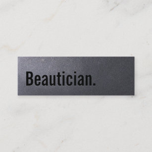 Coal Black Beautician Mini Business Card