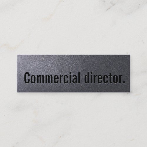 Coal Black Commercial Director Mini Business Card
