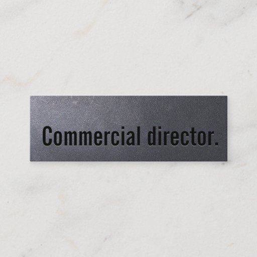 Customizable Coal Black Commercial Director Mini Business Card