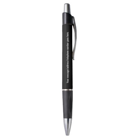 Coal Black Customizable Pen