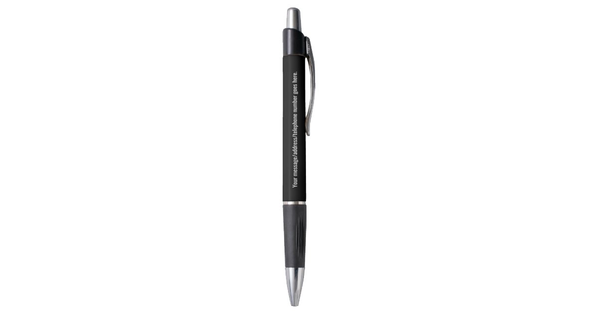 Coal Black Customizable Pen | Zazzle