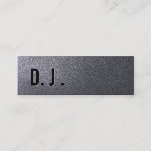 Customizable Coal Black DJ Mini Business Card