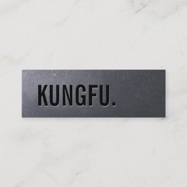 Coal Black Kung Fu Mini Business Card