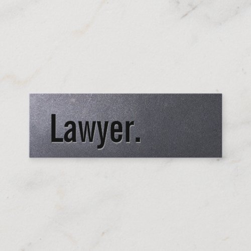 Coal Black Lawyer Mini Business Card