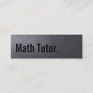 Coal Black Math Tutor Mini Business Card