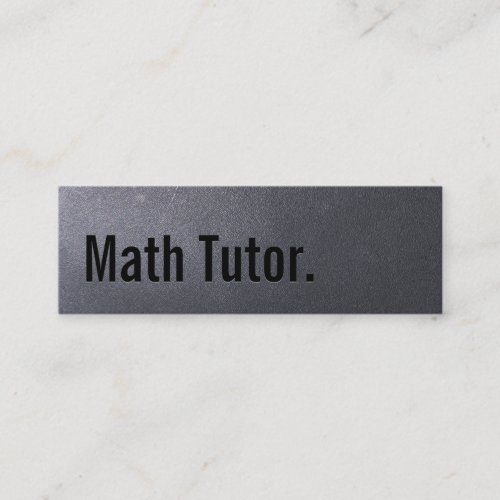 Coal Black Math Tutor Mini Business Card