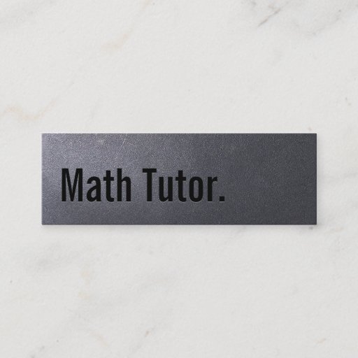 Customizable Coal Black Math Tutor Mini Business Card