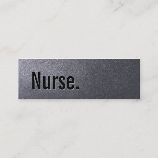Customizable Coal Black Nurse Mini Business Card