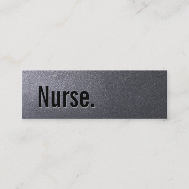 Coal Black Nurse Mini Business Card (Front)
