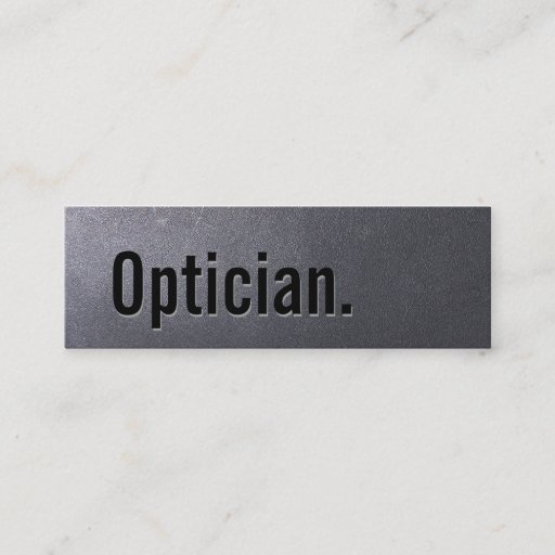 Customizable Coal Black Optician Mini Business Card