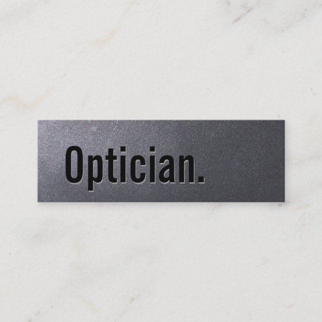 Coal Black Optician Mini Business Card (Front)