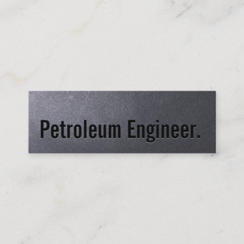 Coal Black Petroleum Engineer Mini Business Card