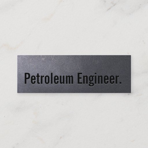 Customizable Coal Black Petroleum Engineer Mini Business Card