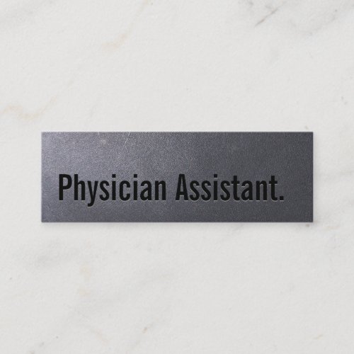 Coal Black Physician Assistant Mini Business Card
