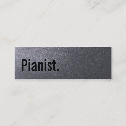 Coal Black Pianist Mini Business Card