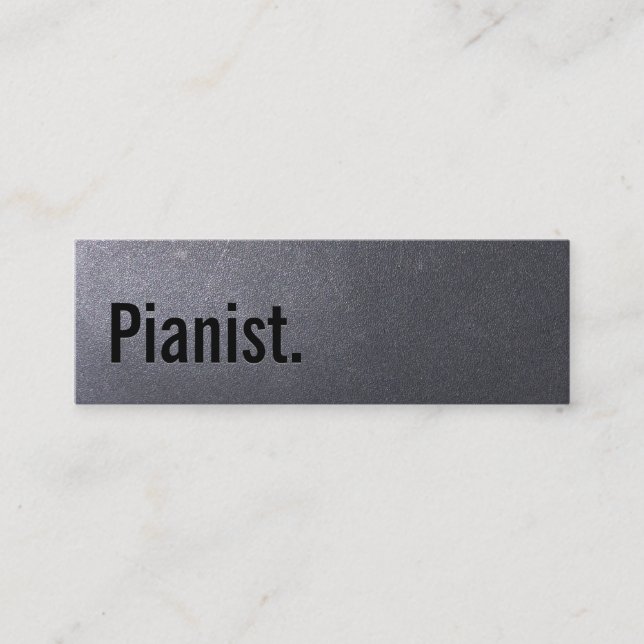 Coal Black Pianist Mini Business Card (Front)