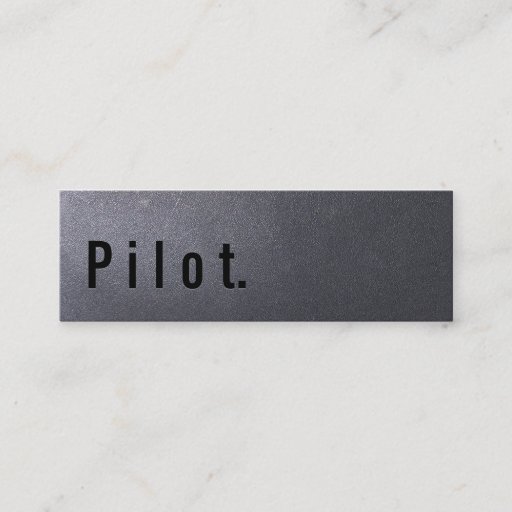 Customizable Coal Black Pilot Mini Business Card