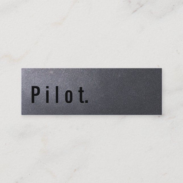 Coal Black Pilot Mini Business Card (Front)