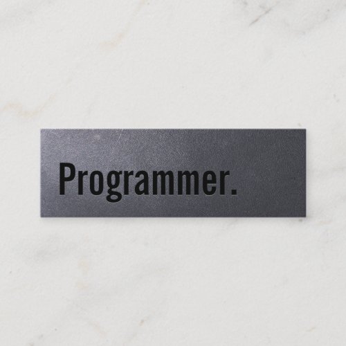 Coal Black Programmer Mini Business Card