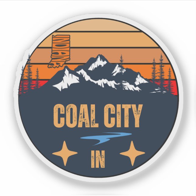 Coal City, Indiana Sticker (Front)