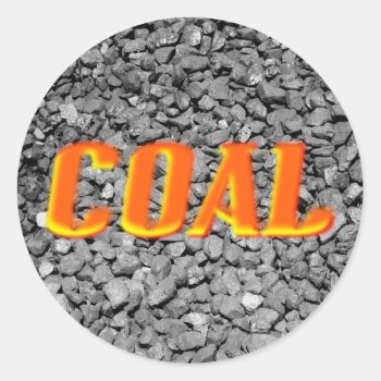 Coal Classic Round Sticker by tommstuff at Zazzle