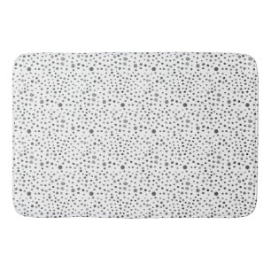 Coal Confetti Watercolor Dots Bath Mat