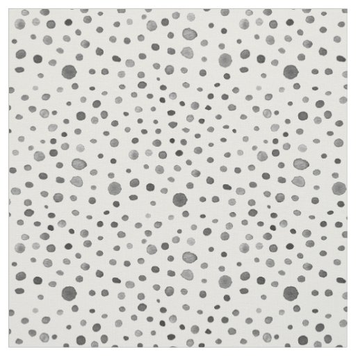 Coal Confetti Watercolor Dots Fabric
