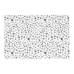 Coal Confetti Watercolor Dots Paper Placemats