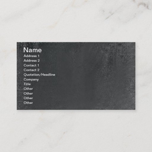 Customizable Coal Dust Business Card Template