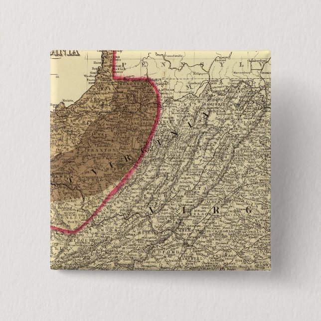 Coal fields in West Virginia Pinback Button (Front)