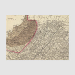 Coal fields in West Virginia Tissue Paper