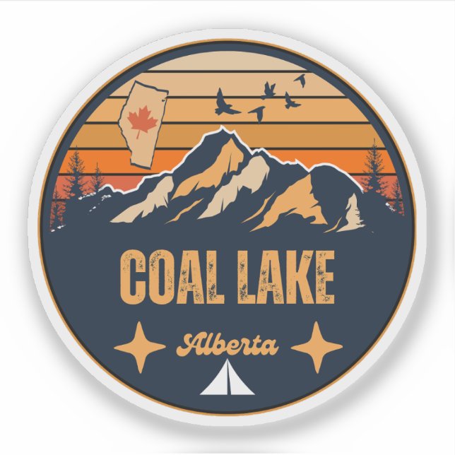 Coal Lake, Alberta Sticker (Front)