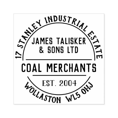 Coal Merchants Rubber Stamp