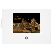 COAL MINE HALLOWEEN GHOSTS AMERICAN FLAG TRAIN CAR (Back Horizontal)