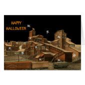 COAL MINE HALLOWEEN GHOSTS AMERICAN FLAG TRAIN CAR (Front Horizontal)