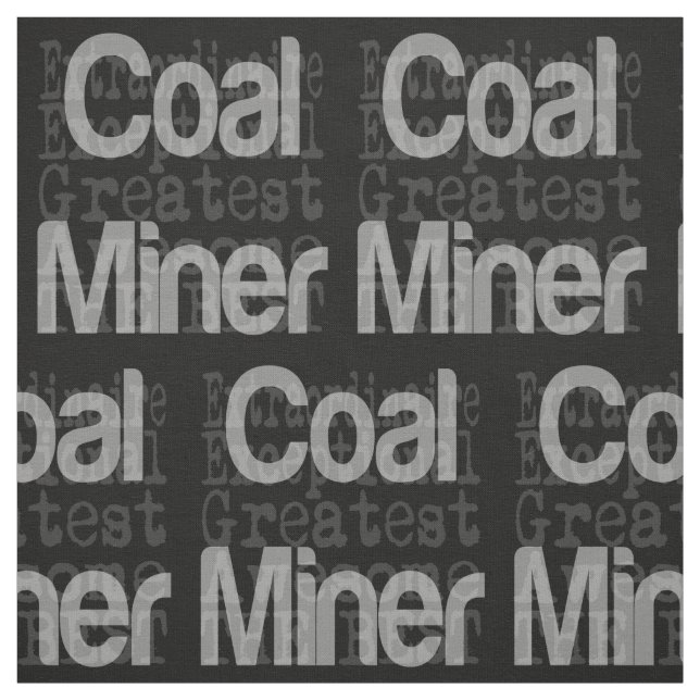 Coal Miner Extraordinaire Fabric (Swatch)