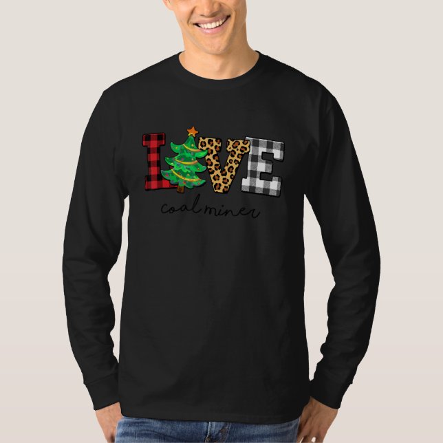Coal Miner Love Christmas Family Pajamas Family Sq T-Shirt (Front)