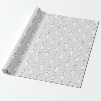 Coal Miner on Gray Wrapping Paper
